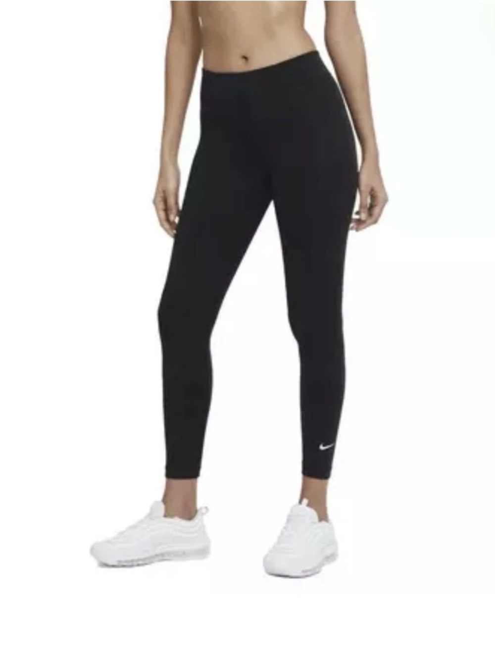 Nike Women's Black High-Rise Leggings size large athletic gym comfort 7/8